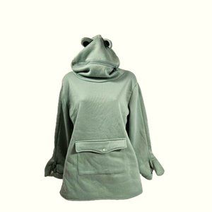 Frog Green Hoodie Sweatshirt Women's Size Medium Costume Whimsical